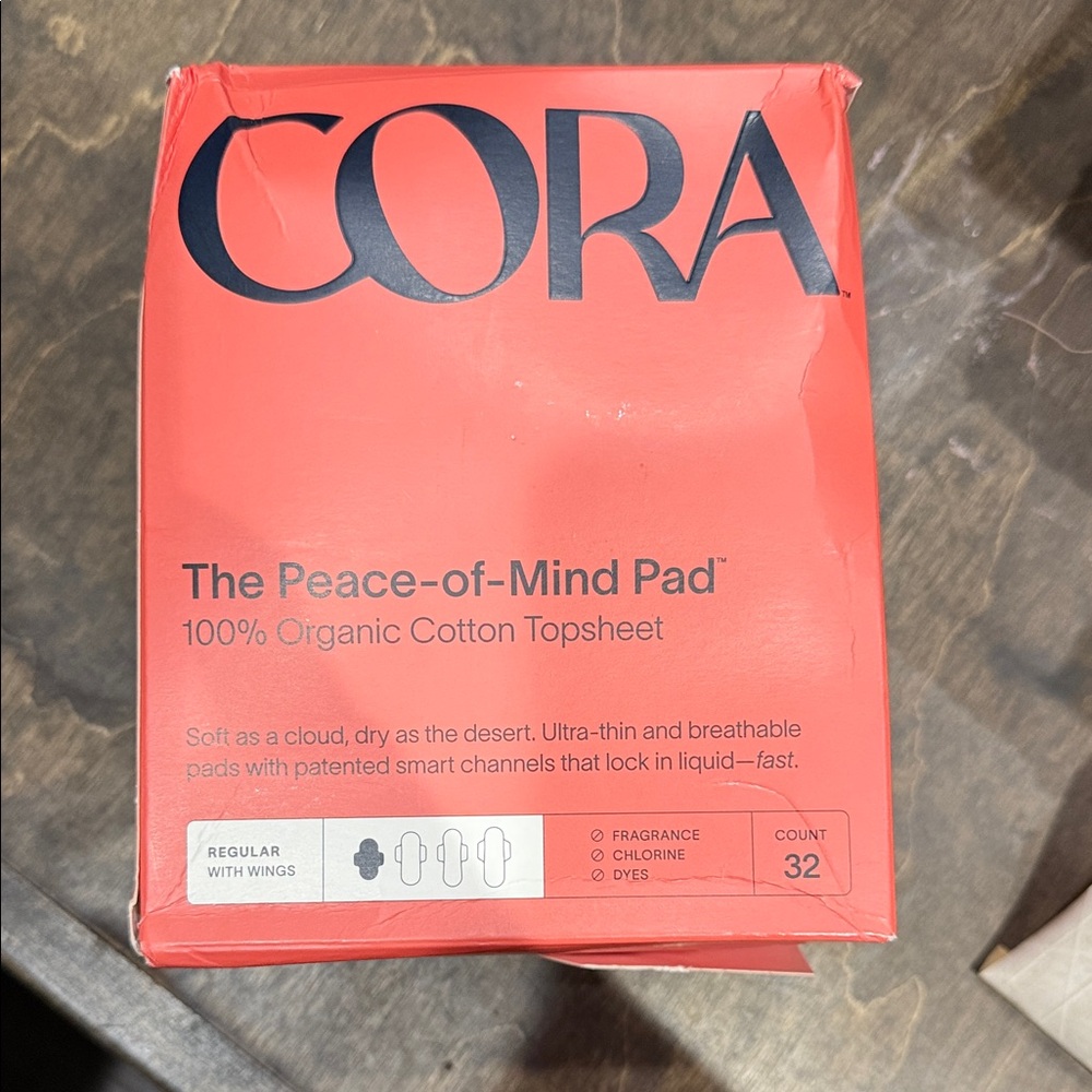 CORA Organic Cotton Pads - Red
